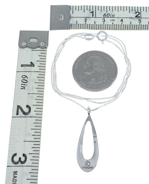 Genuine Turquoise Inlay Sterling Silver Chain Necklace Set NX11645