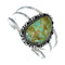Authentic Kingman Turquoise Sterling Silver Native American Navajo Cuff Bracelet NX11618