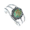 Authentic Kingman Turquoise Sterling Silver Native American Navajo Cuff Bracelet NX11619