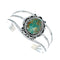 Genuine Navajo Kingman Turquoise Sterling Silver Cuff Bracelet NX11620