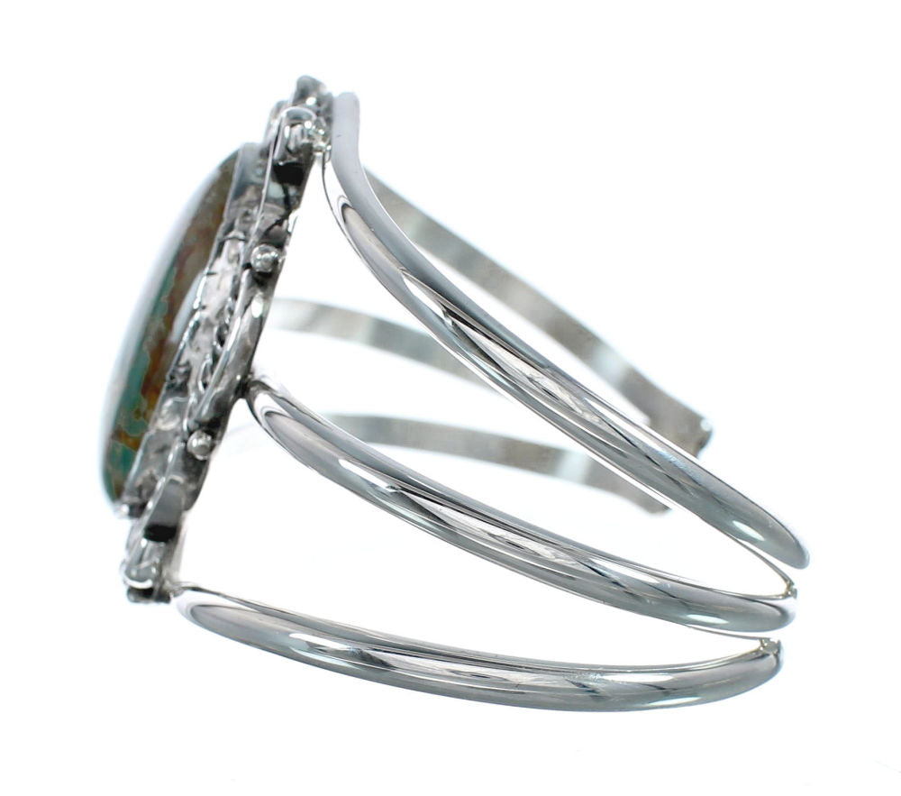 Genuine Navajo Kingman Turquoise Sterling Silver Cuff Bracelet NX11620 ...