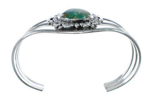 Genuine Navajo Kingman Turquoise Sterling Silver Cuff Bracelet NX11620