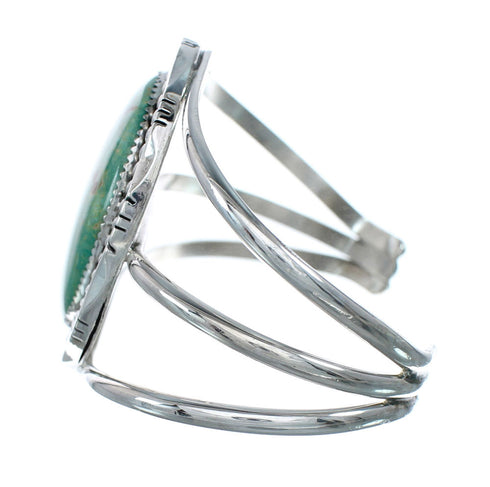 Genuine Navajo Kingman Turquoise Sterling Silver Cuff Bracelet NX11621