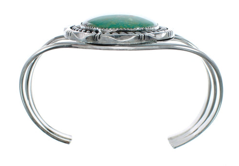 Genuine Navajo Kingman Turquoise Sterling Silver Cuff Bracelet NX11621
