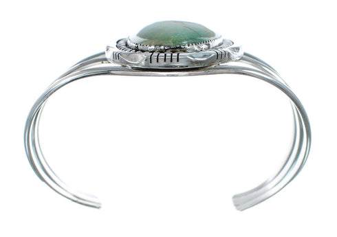 Genuine Navajo Kingman Turquoise Sterling Silver Cuff Bracelet NX11622