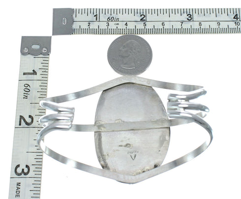 Genuine Navajo Kingman Turquoise Sterling Silver Cuff Bracelet NX11622