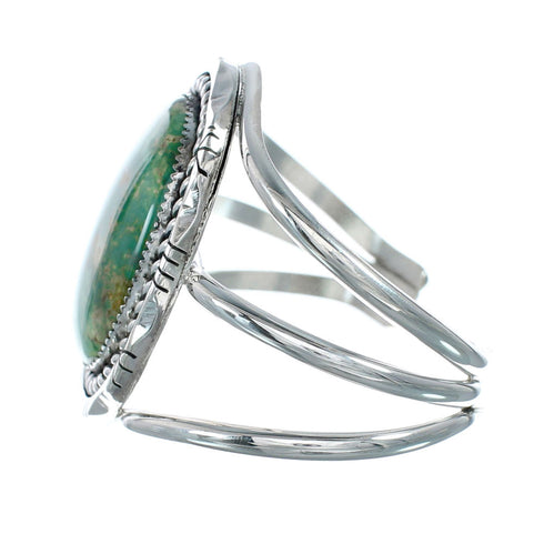 Genuine Navajo Kingman Turquoise Sterling Silver Cuff Bracelet NX11624