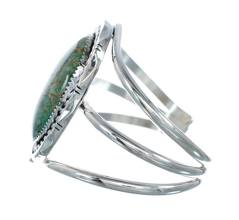 Genuine Navajo Kingman Turquoise Sterling Silver Cuff Bracelet NX11625