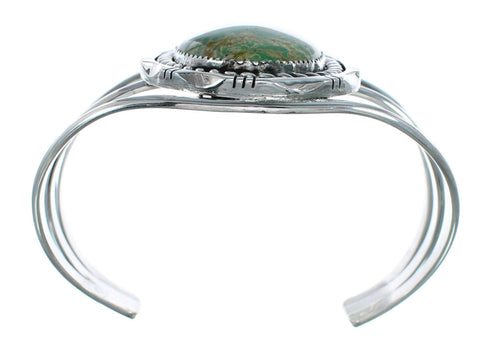 Genuine Navajo Kingman Turquoise Sterling Silver Cuff Bracelet NX11625