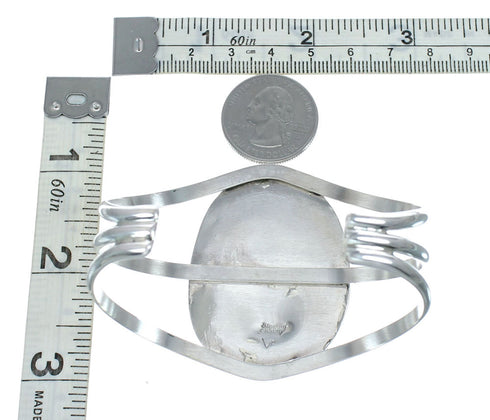 Genuine Navajo Kingman Turquoise Sterling Silver Cuff Bracelet NX11625