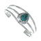 Native American Turquoise Sterling Silver Tear Drop Navajo Cuff Bracelet NX11627