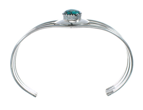 Native American Turquoise Sterling Silver Tear Drop Navajo Cuff Bracelet NX11627