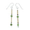 Native American Bamboo And Green Jasper Sterling Silver Bead Earrings NX11672