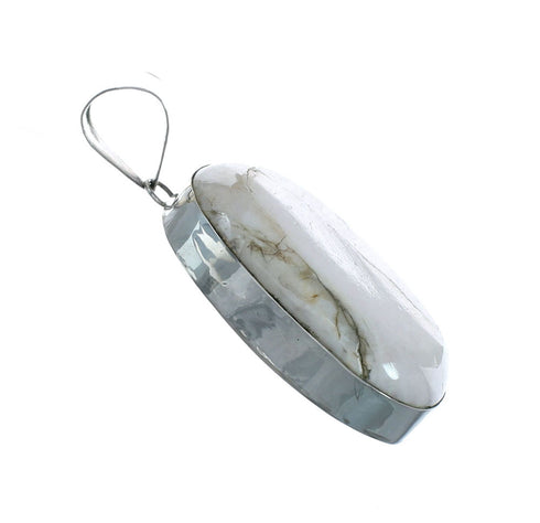 Genuine American Indian Pink Quartz And Sterling Silver Pendant NX11652