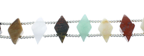 Native American Multicolor Treasure Sterling Silver Bead Bracelet NX11674