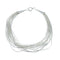 Handstrung Liquid Sterling Silver 20 Strand 7-1/2" Bracelet LS4