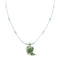 Jade Leaf Liquid Silver Southwest Bead Necklace NX11665