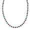 Navajo Turquoise Coral Sterling Silver Bead Necklace X11127
