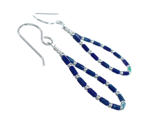 Azurite Hook Dangle Bead Earrings X11094