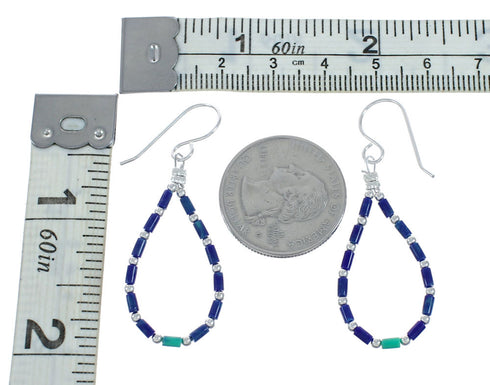 Azurite Hook Dangle Bead Earrings X11094