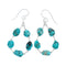 Genuine Turquoise Sterling Silver Hook Dangle Bead Earrings X11095