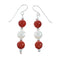 Genuine Sterling Silver Multicolor Bead Hook Dangle Earrings X11097