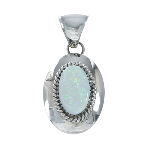 Native American Real Opal And Sterling Silver Pendant X11148