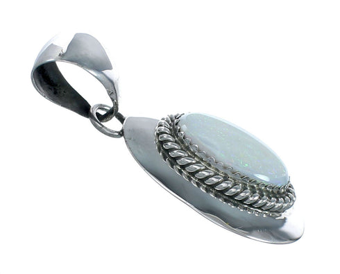 Native American Real Opal And Sterling Silver Pendant X11148