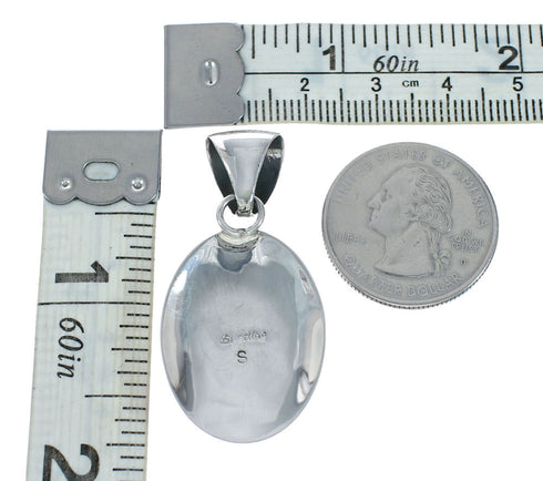 Native American Real Opal And Sterling Silver Pendant X11148