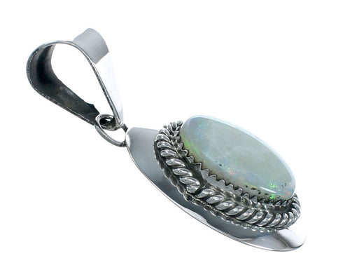Navajo Real Opal And Sterling Silver Pendant X11149