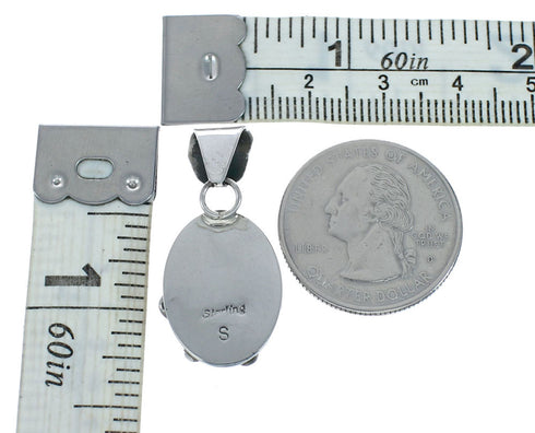 Native American Navajo Multicolor Inlay Pendant X11153