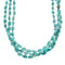 Navajo 3-Strand Sterling Silver Kingman Turquoise Bead Necklace X11176