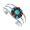 Native American Navajo Multi Stone Sterling Silver Cuff Bracelet X11197