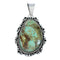 Native American Navajo Kingman Turquoise Sterling Silver Pendant X11211