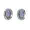 Navajo Sterling Silver Opal Post Stud Earrings X11223