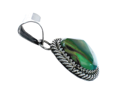 Native American Turquoise Sterling Silver Navajo Pendant X11239