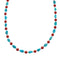 Navajo Sterling Silver Turquoise And Coral Bead Necklace X11232