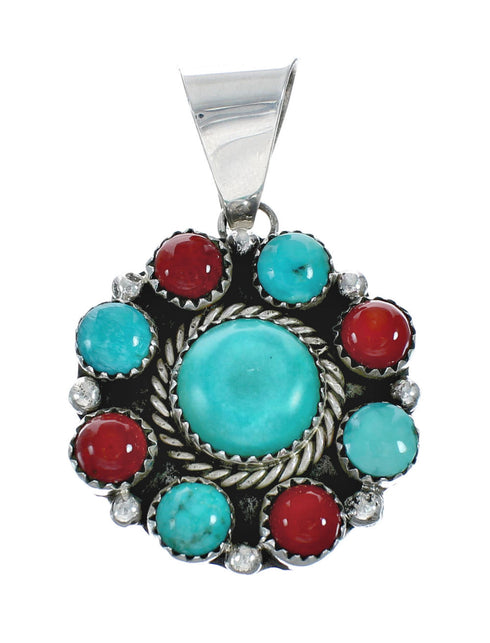 Navajo Multicolor Sterling Silver Necklace Set X11235