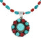 Navajo Multicolor Sterling Silver Necklace Set X11234