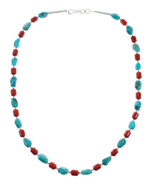 Navajo Multicolor Sterling Silver Necklace Set X11234