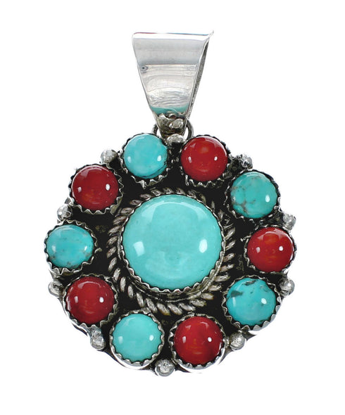 Navajo Multicolor Sterling Silver Necklace Set X11234