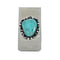 Native American Turquoise Sterling Silver Navajo Money Clip X11252