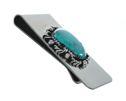 Native American Turquoise Sterling Silver Navajo Money Clip X11252