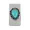 Native American Turquoise Sterling Silver Navajo Money Clip X11253
