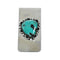Native American Turquoise Sterling Silver Navajo Money Clip X11254