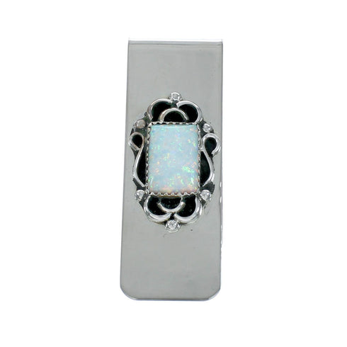 Native American Navajo Opal Sterling Silver Money Clip X11262