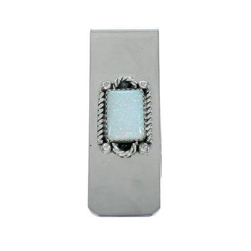 Native American Navajo Opal Sterling Silver Money Clip X11263