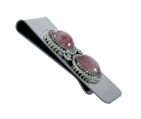 Navajo Rhodochrosite And Sterling Silver Money Clip X11266