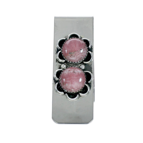Navajo Rhodochrosite And Sterling Silver Money Clip X11267