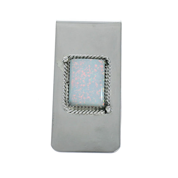 Native American Opal Sterling Silver Navajo Money Clip X11271